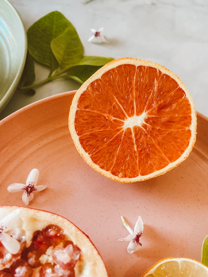 Close-Up Photo of a Sliced Grapefruit